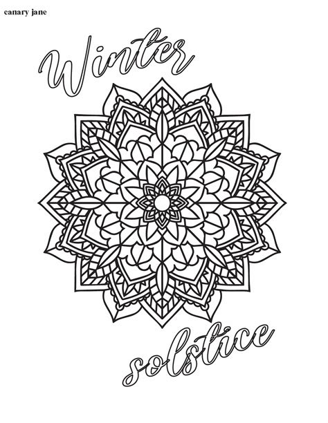 Wiccan winter solstice coloring pages